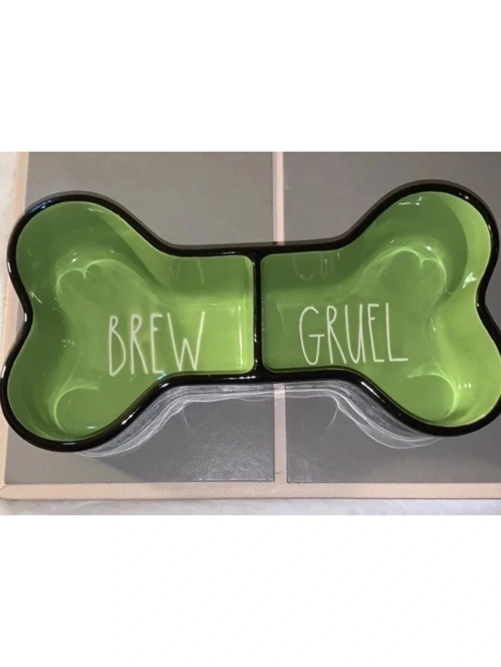 🧑‍🎄 Rae Dunn Halloween Dog Bowl Brew Gruel Holiday Pet Bowl NIB